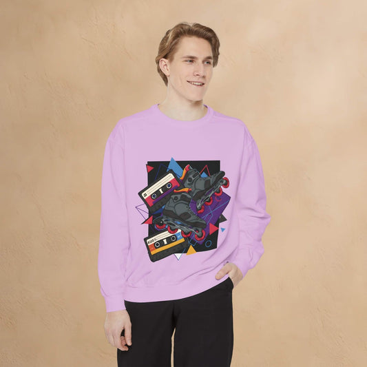 80s Retro Roller Skate & Cassette Tape Graphic Apparel | Vintage Nostalgic Streetwear - Ghazawy