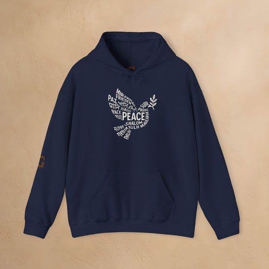 Peaceful Message Hoodie - Unisex Heavy Blend Sweatshirt - Ghazawy