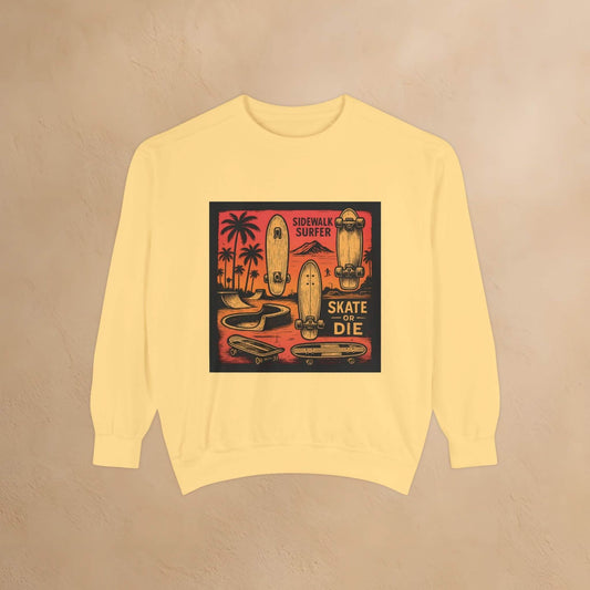 Vintage Skateboard Sunset Apparel | Retro Skate or Die Graphic Collection - Ghazawy